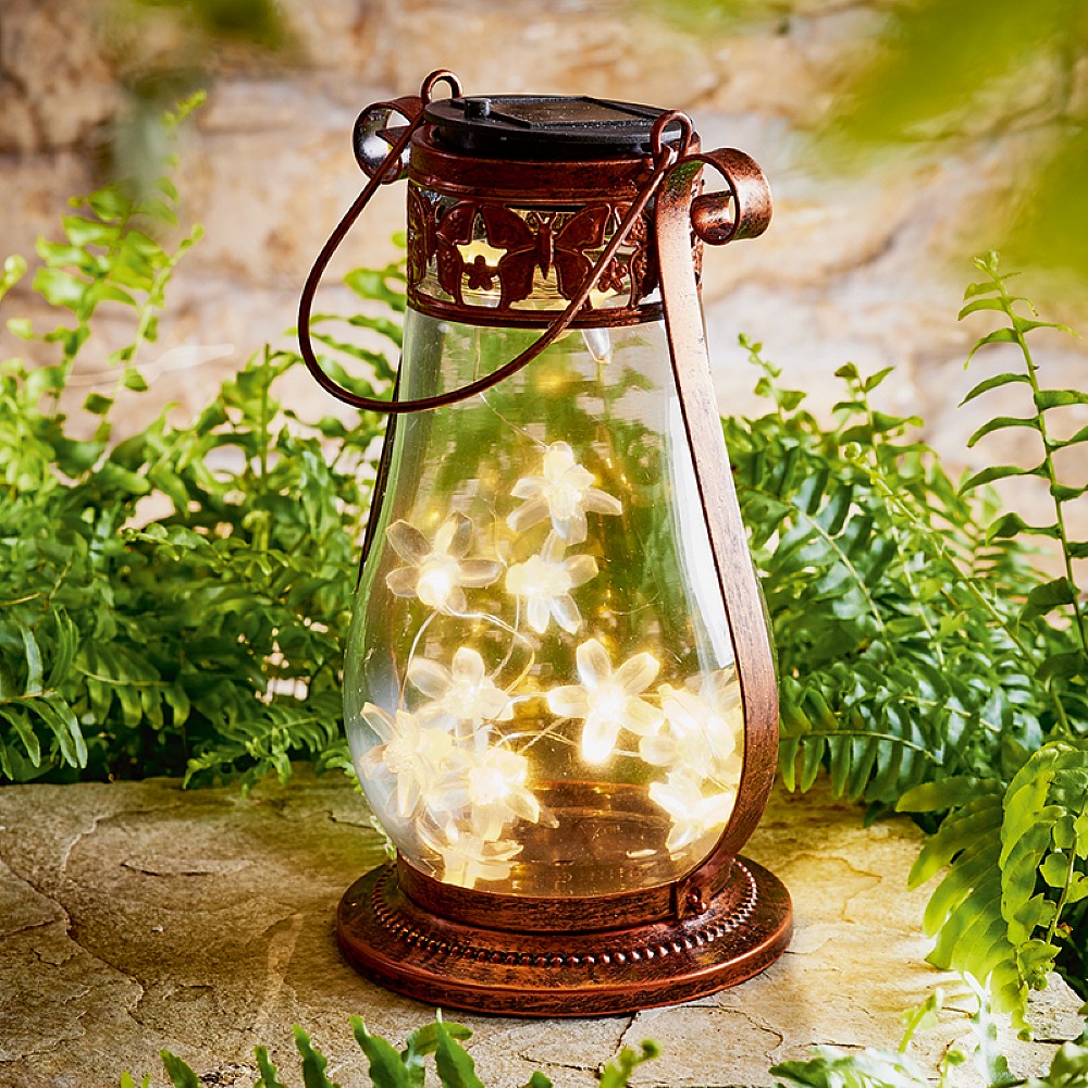 Lanterne fleur LED solaire