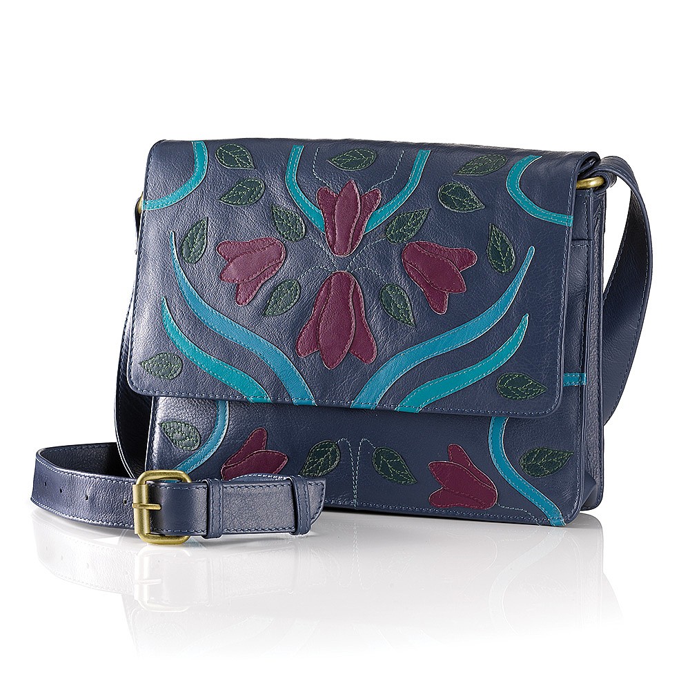 Bleu Sarcelle Cuir Shell Sac à main 