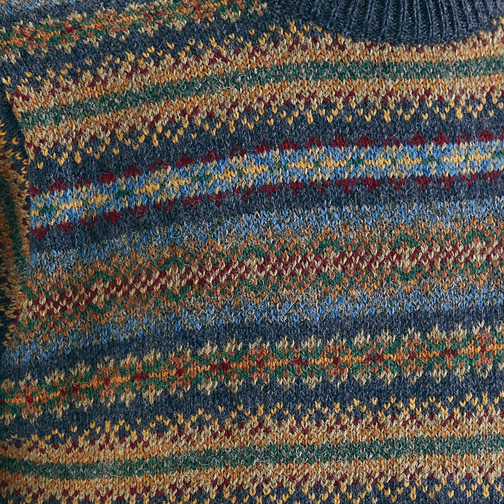 Pull Fille French Toast - Bleu Et Marron - Motif Fair Isle - Manches Longues - Taille 14