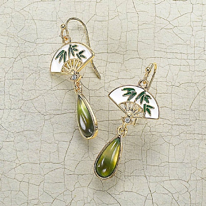 Boucles D'Oreilles Clip Art Nouveau Doré Sculpté Abeille Et Fleur - Style Victorien